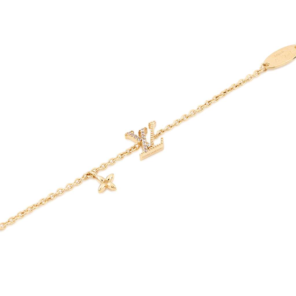 Louis Vuitton Gold Plated Crystal Iconic Bracelet - Image 6