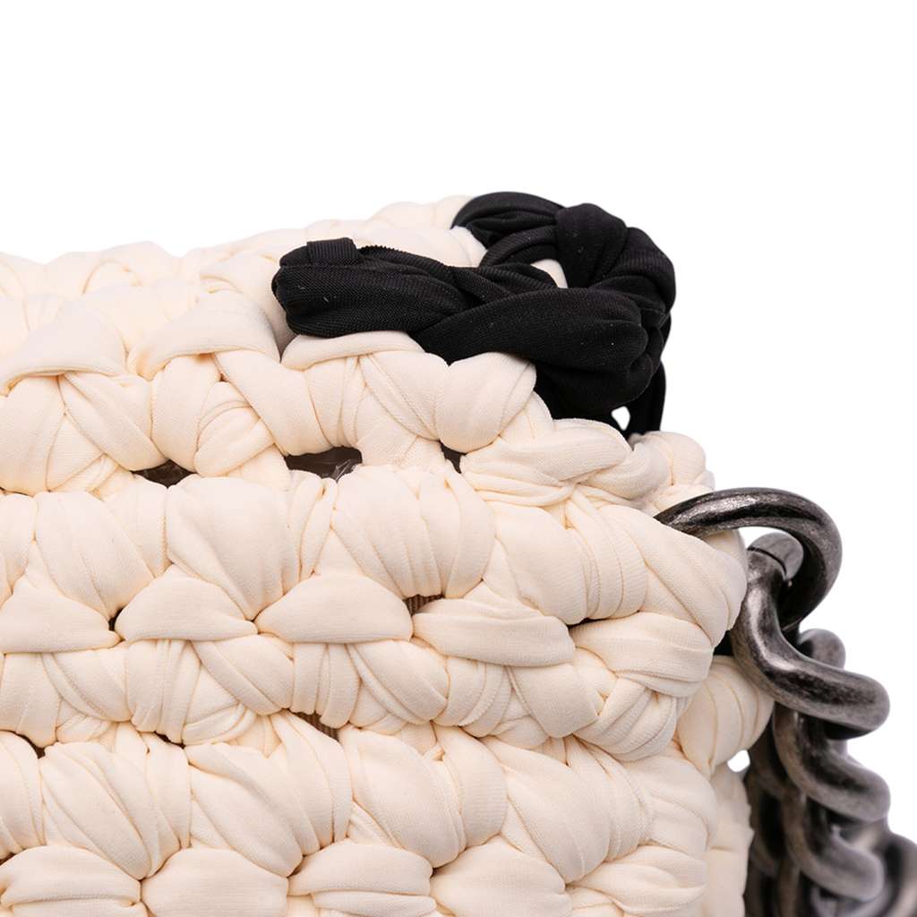 Chanel Neoprene Fancy Crochet Flap - Image 11