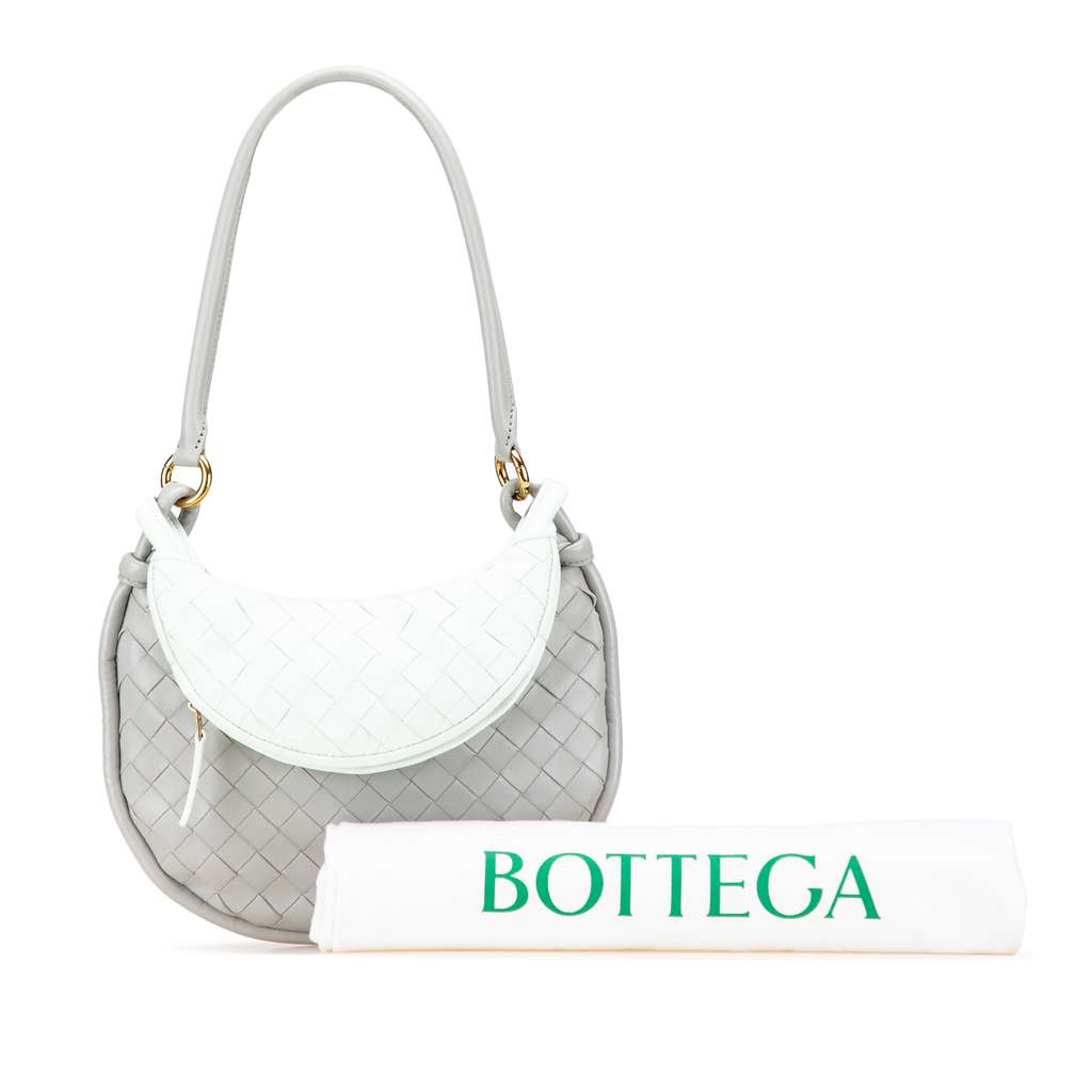 Bottega Veneta Small Bicolor Lambskin Intrecciato Gemelli Bag - Image 13