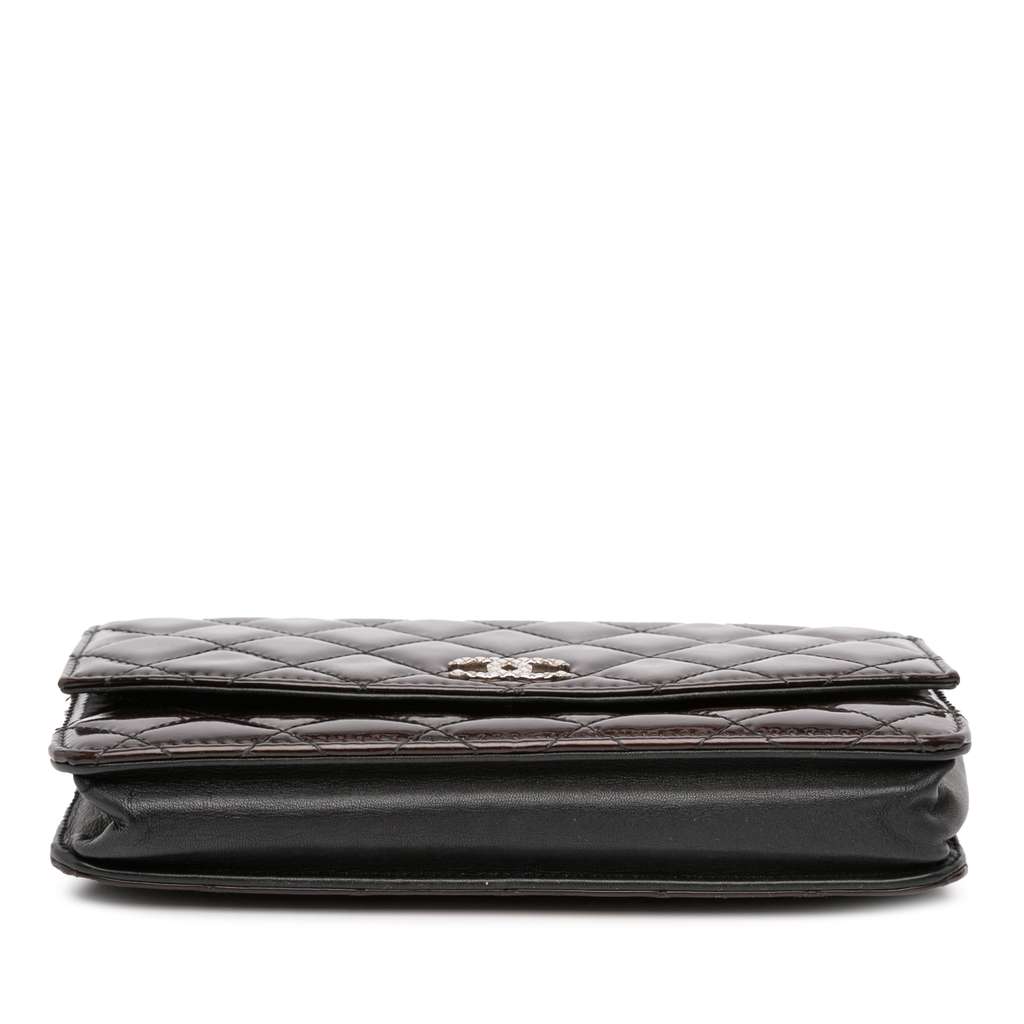 Chanel Quilted Patent Brilliant Wallet On Chain - Image 6