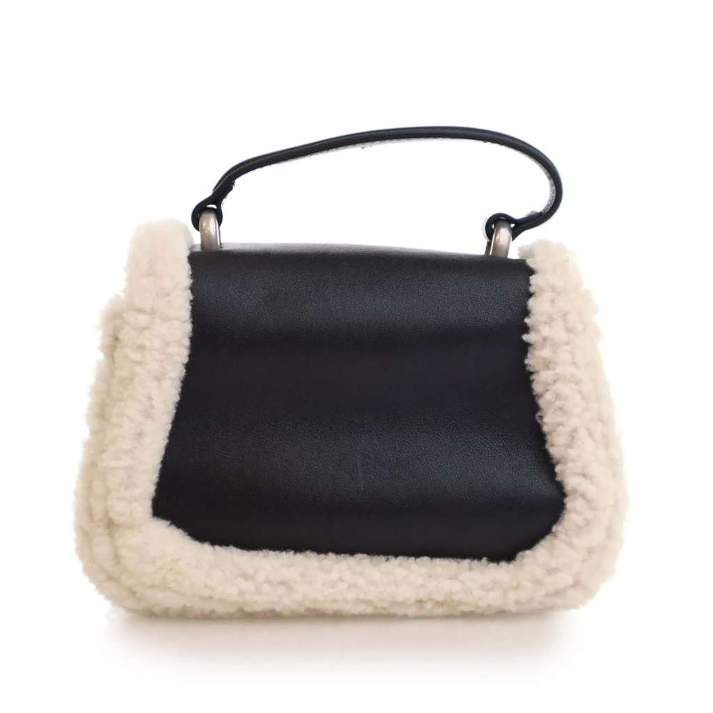 Gucci Mini Leather and Shearling Dionysus Top Handle Bag - 4