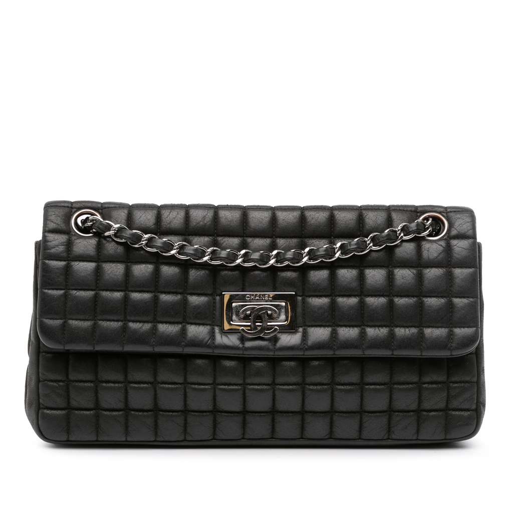 Chanel Chocolate Bar Iridescent Calfskin Bubble Flap