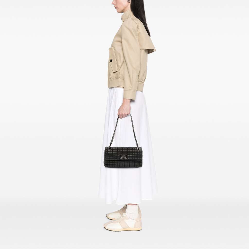 Chanel Chocolate Bar Iridescent Calfskin Bubble Flap - Image 12