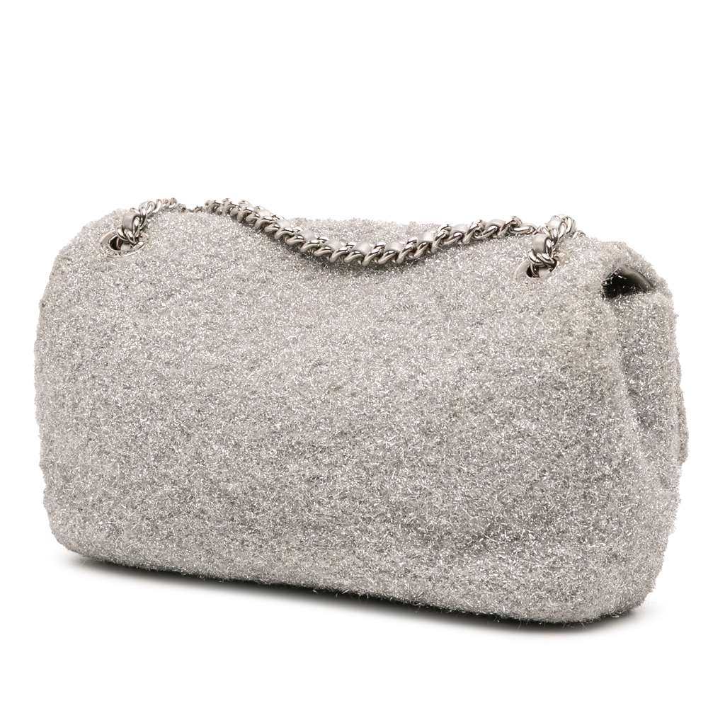 Chanel Medium Quilted Lurex Ground Control Pluto Glitter Flap - Back view