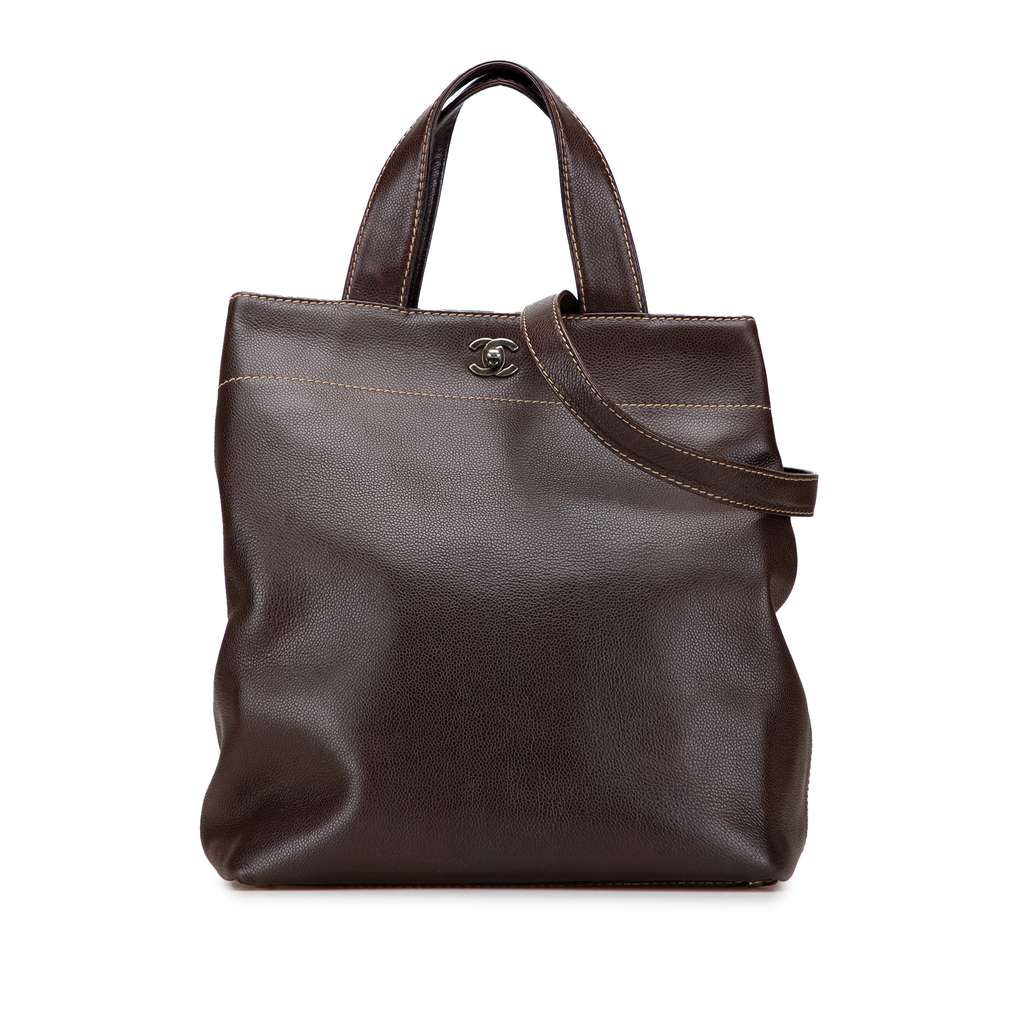 Chanel CC Caviar Turnlock Tote