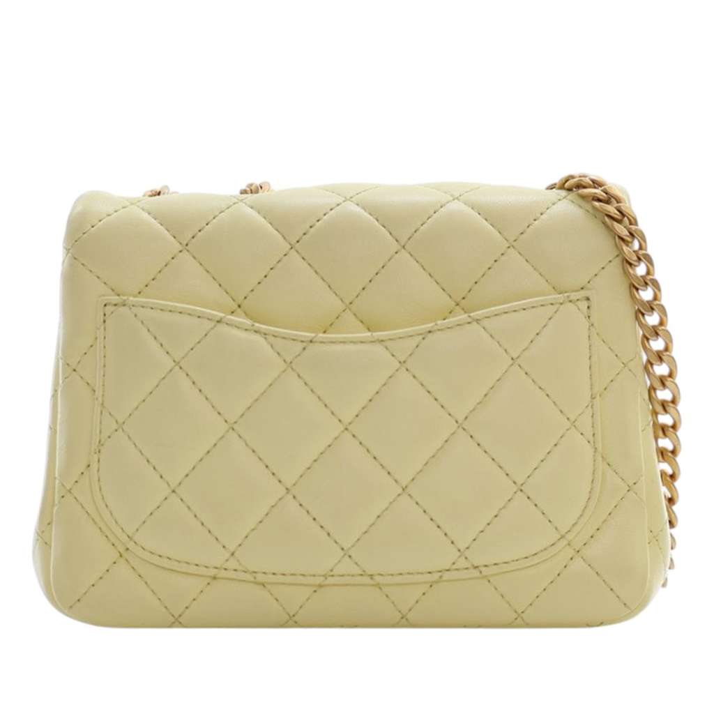 Chanel Mini Square Lambskin Sweet Camellia Flap - 4