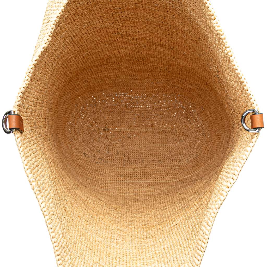 Loewe Large Raffia Slit Satchel - 5