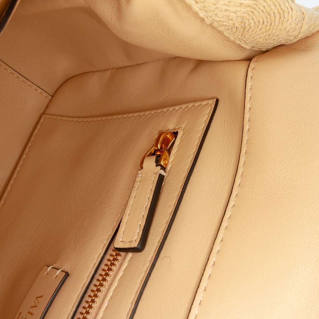 Valentino Large Raffia Roman Stud Satchel - Detail 2