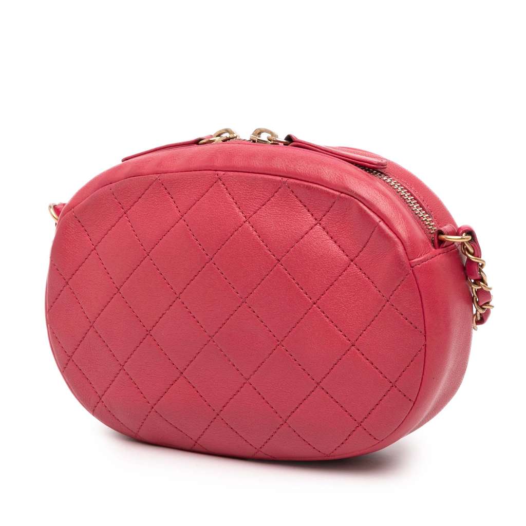 Chanel CC Quilted Lambskin Coco Midnight Camera Bag - Back view