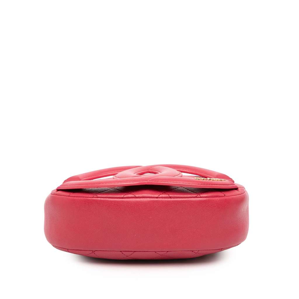 Chanel CC Quilted Lambskin Coco Midnight Camera Bag - Image 6