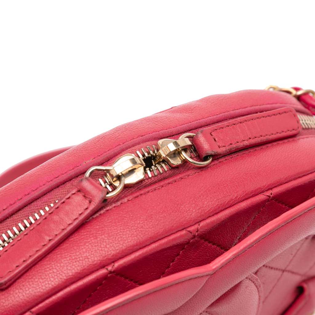 Chanel CC Quilted Lambskin Coco Midnight Camera Bag - Detail 2