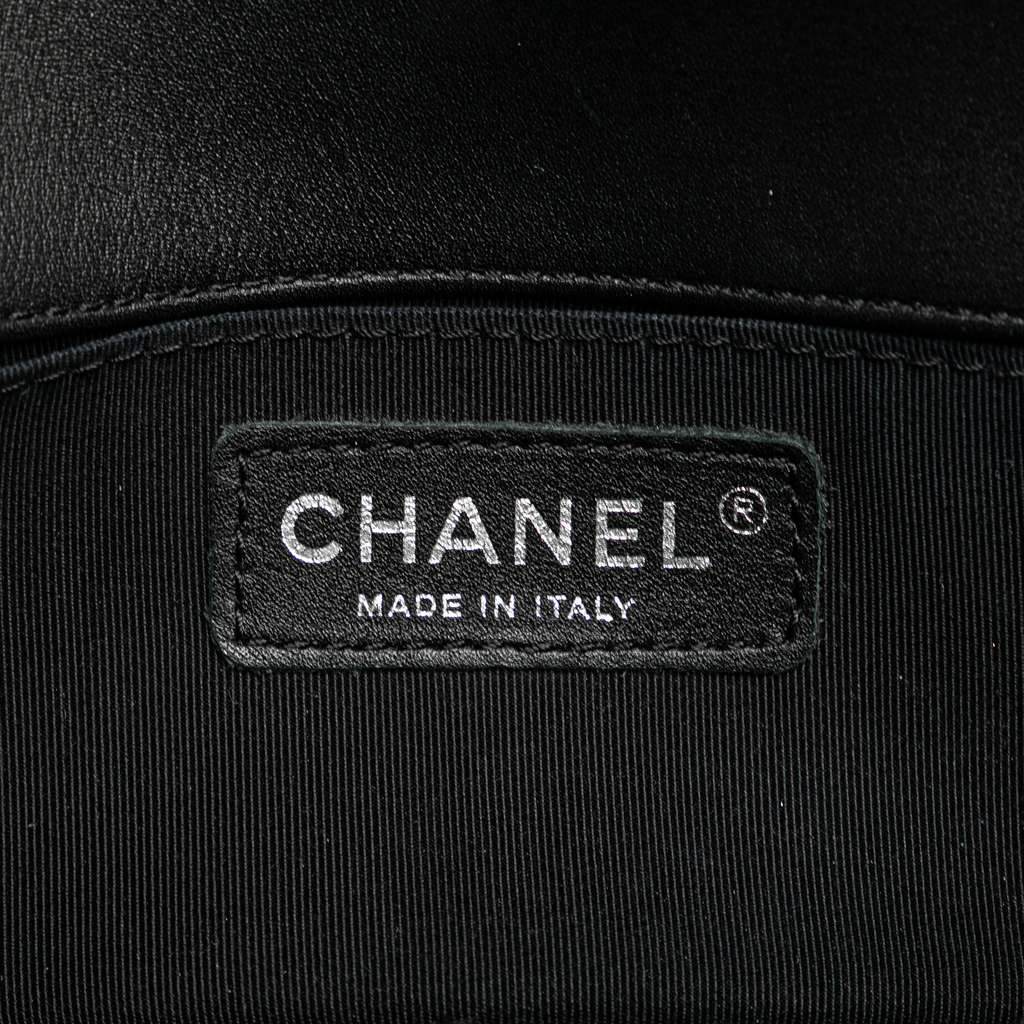 Chanel Small Quilted Patent Boy Flap - Side view