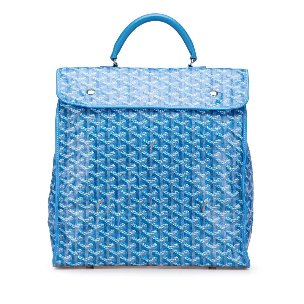 Goyard Goyardine Saint Leger Backpack Blue Canvas Very good - Front View
