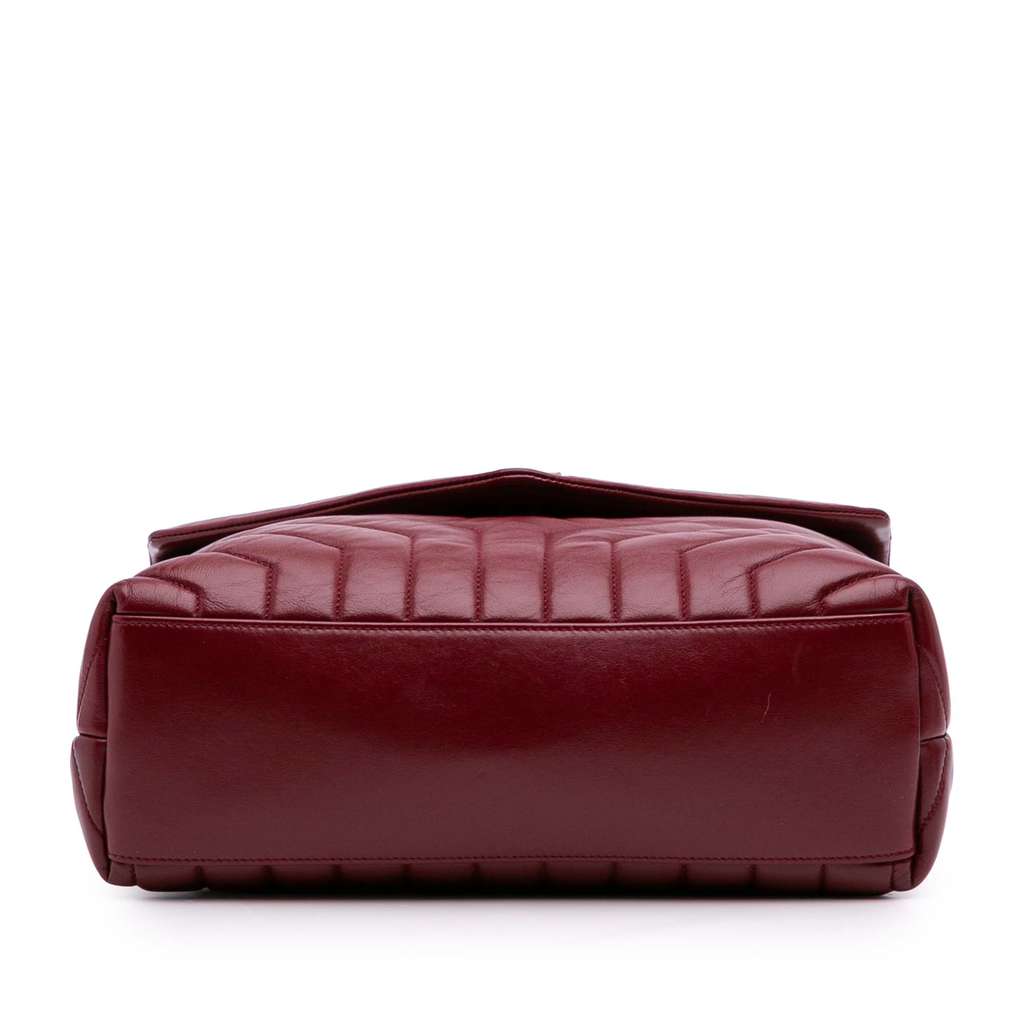 Saint Laurent Medium Matelasse Leather Monogram LouLou Chain Bag - 3