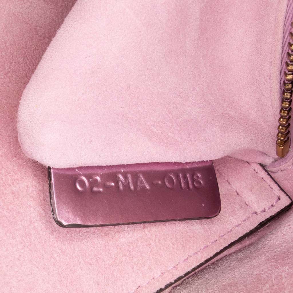 Dior Mini Metallic Glazed Calfskin Lady Dior - Detail 1