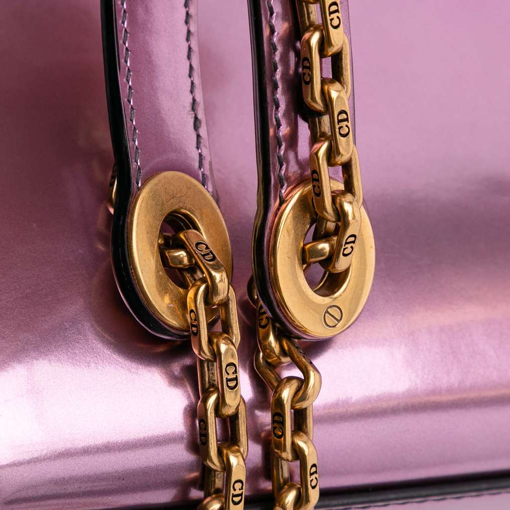Dior Mini Metallic Glazed Calfskin Lady Dior - Detail 2