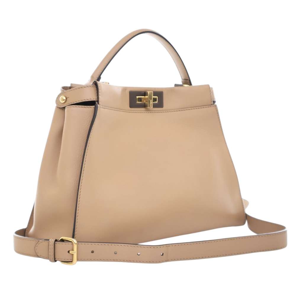 Fendi Medium Leather Peekaboo Iconic Satchel - Back view
