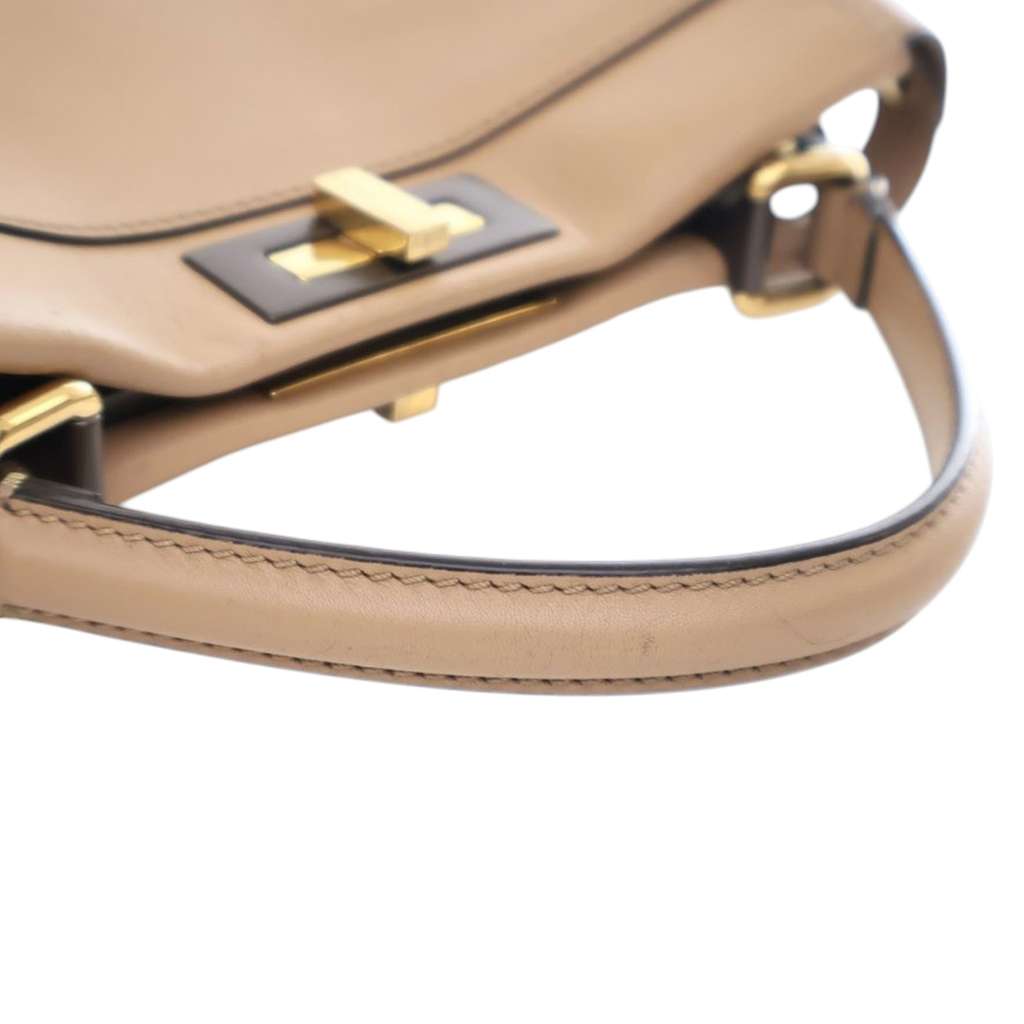 Fendi Medium Leather Peekaboo Iconic Satchel - Image 13