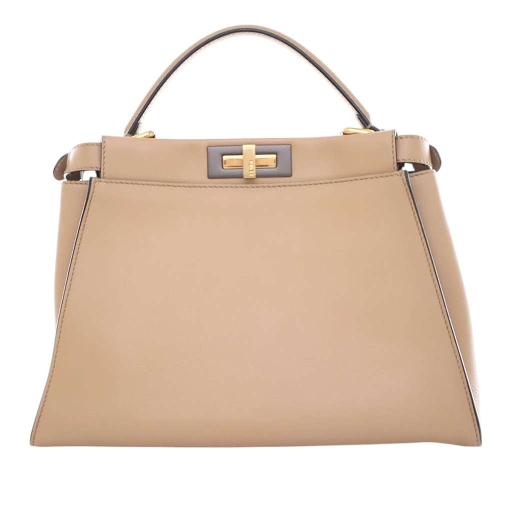 Fendi Medium Leather Peekaboo Iconic Satchel - Image 6