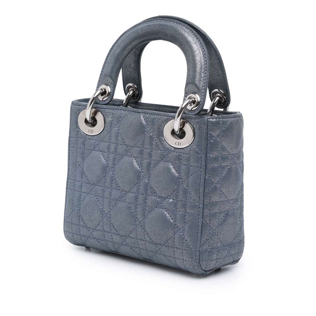 Dior Mini Iridescent Lambskin Cannage Lady Dior - 2