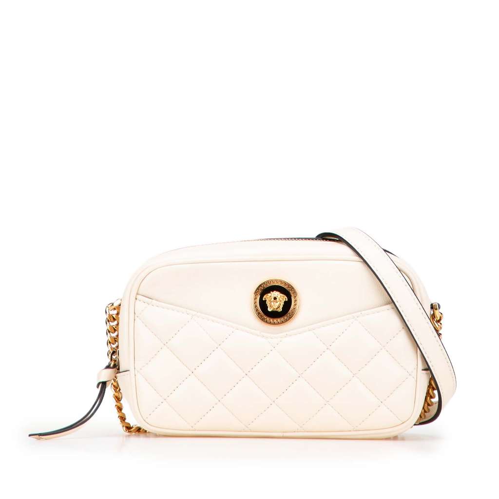 Versace Small Quilted Lambskin Medusa Camera Bag