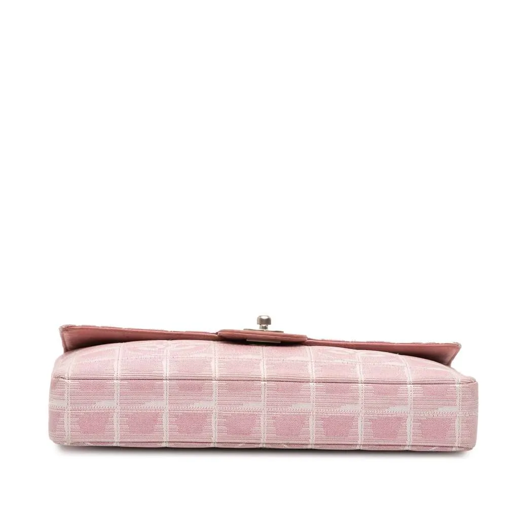 Chanel New Travel Line Nylon East West Flap Pink Good - Inside View