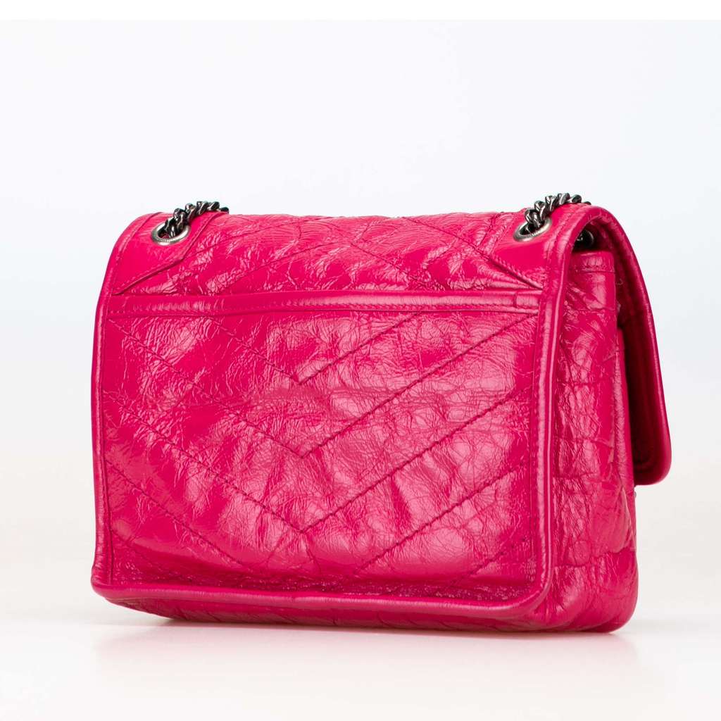 Saint Laurent Baby Crinkled Calfskin Monogram Niki Bag - Back view