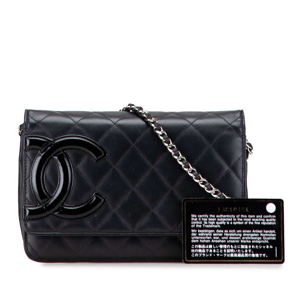 Chanel Lambskin Cambon Ligne Wallet On Chain - Image 12