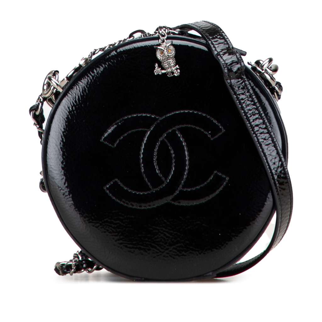 Chanel Patent Round As Earth Bag