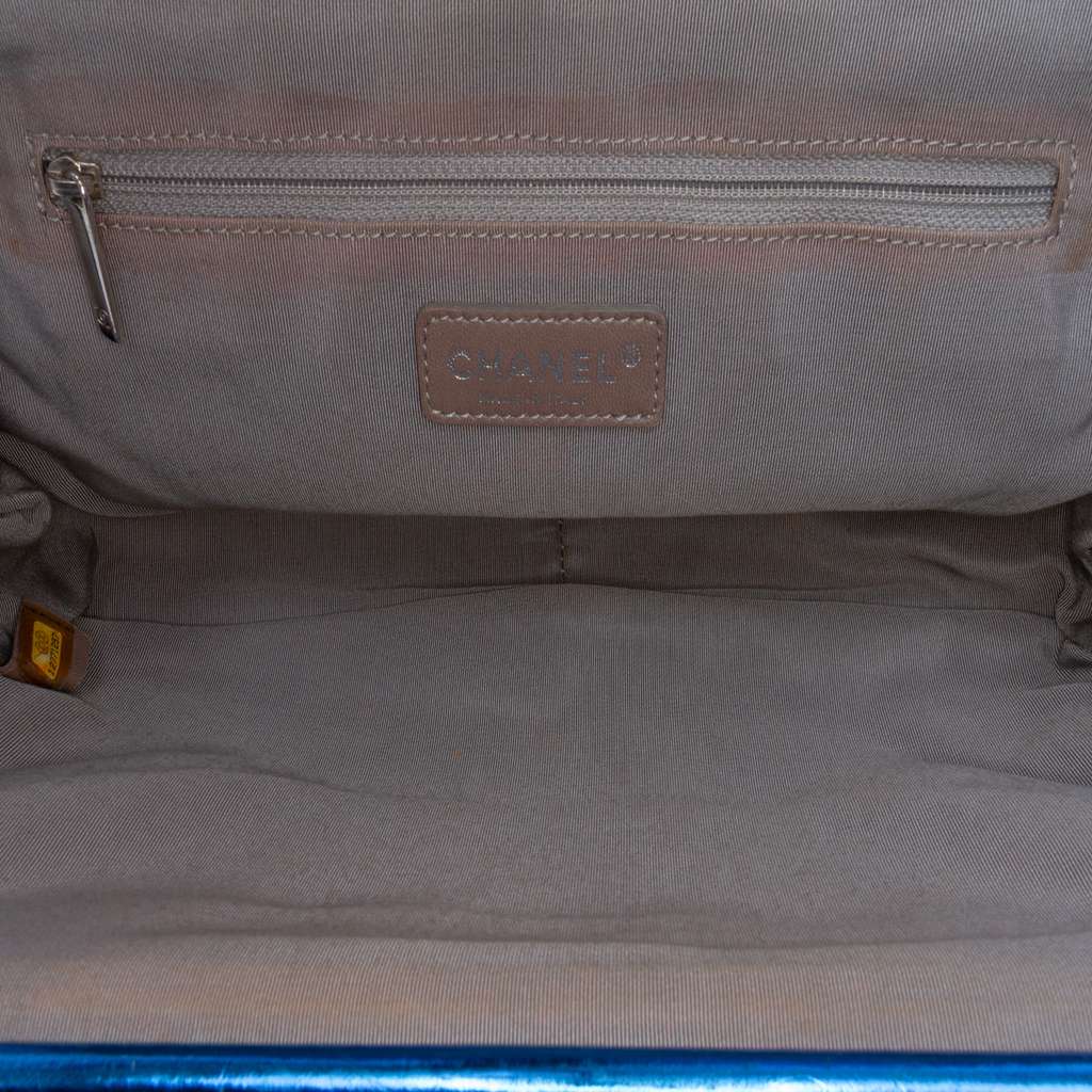 Chanel Multicolor Metallic Quilted Calfskin Modern Chain Flap Frame Bag - 4