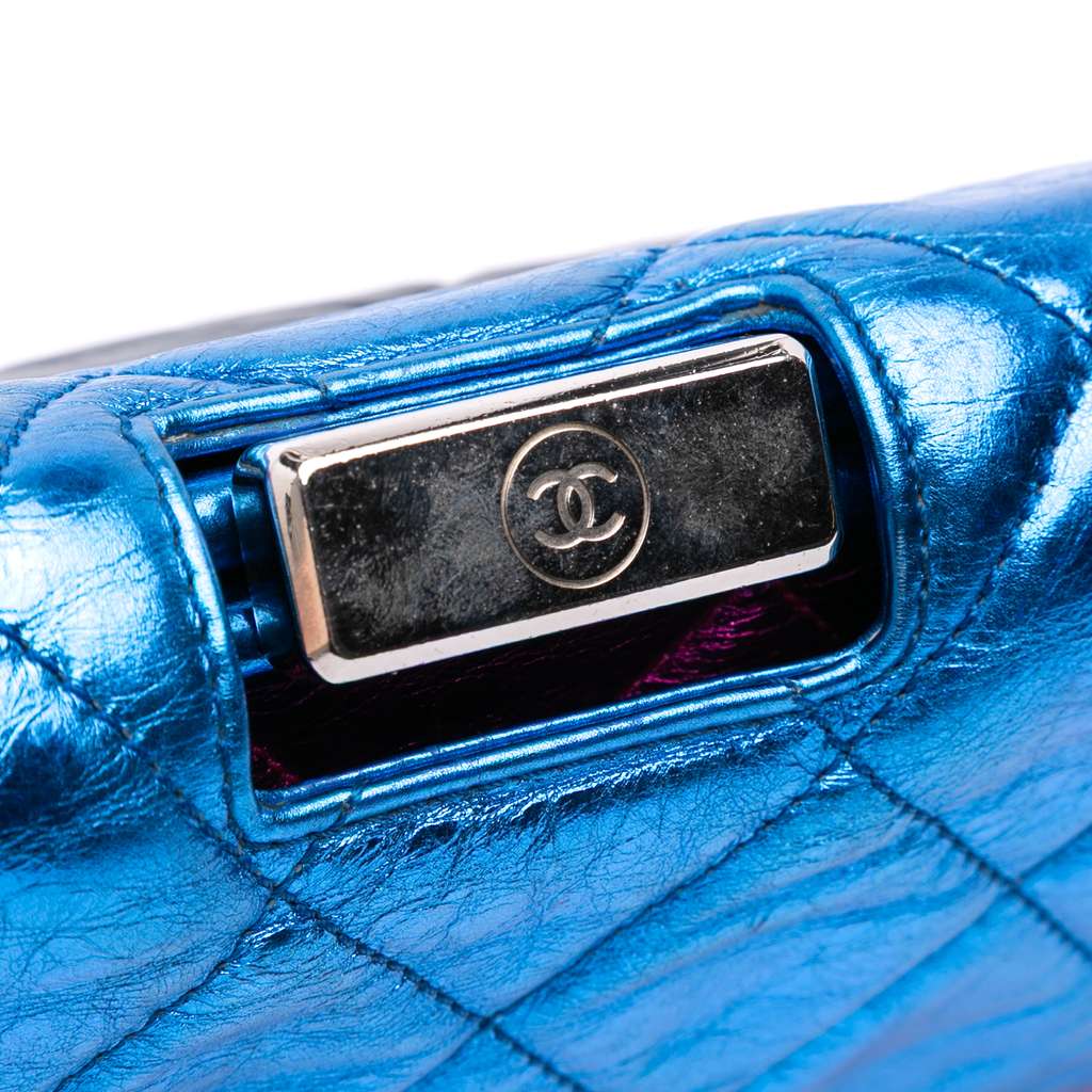 Chanel Multicolor Metallic Quilted Calfskin Modern Chain Flap Frame Bag - Image 10