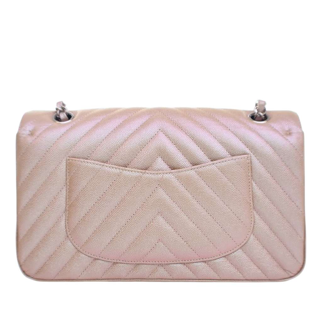 Chanel Medium Classic Chevron Iridescent Caviar Double Flap - Image 6