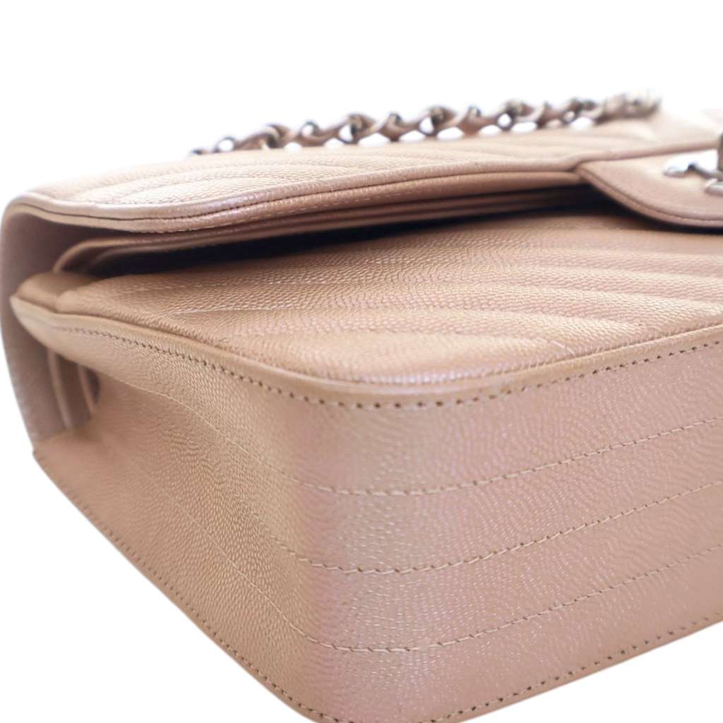 Chanel Medium Classic Chevron Iridescent Caviar Double Flap - Image 11