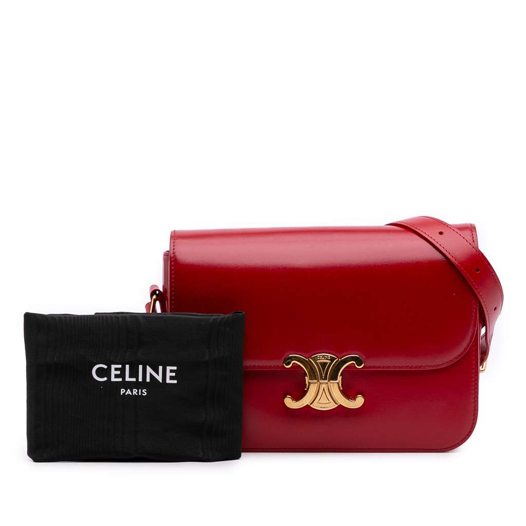 Celine Classique Shiny Calfskin Triomphe Crossbody - Image 13