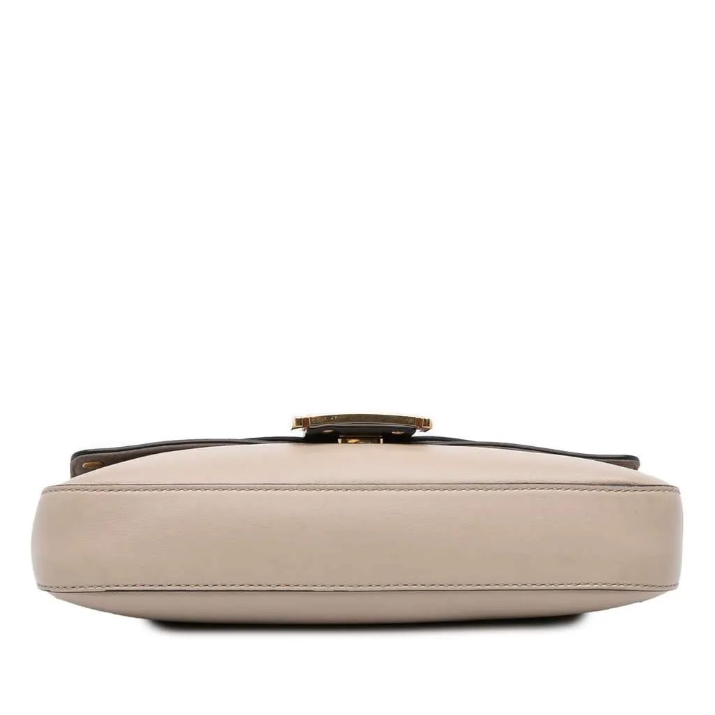 Fendi Medium Calfskin Flip Baguette Brown Leather Good - Inside View