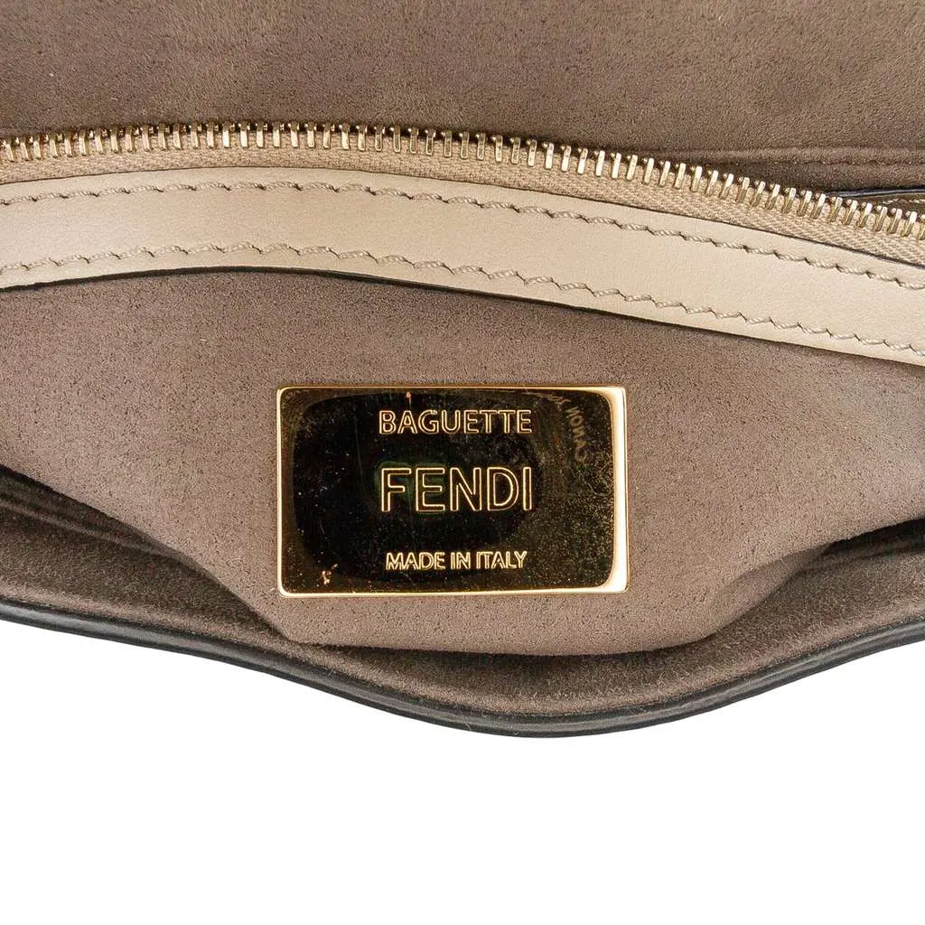 Fendi Medium Calfskin Flip Baguette Brown Leather Good - Box View