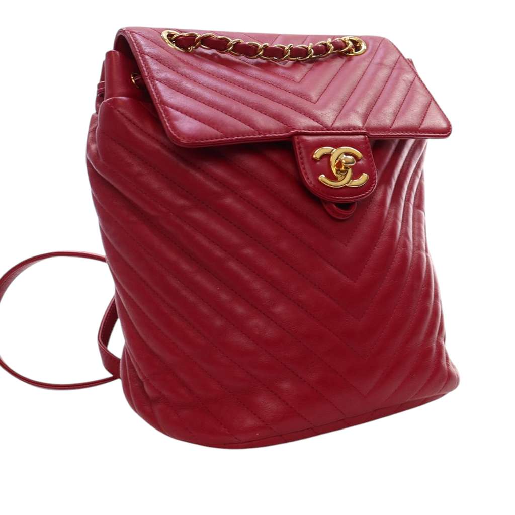 Chanel Small Chevron Calfskin Urban Spirit Backpack - Back view