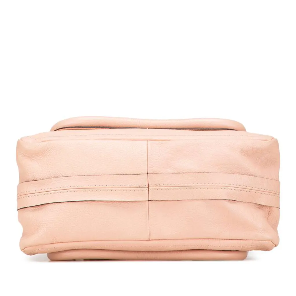 Chloé Small Leather Paraty Satchel Pink Leather Good - Inside View