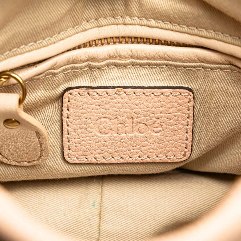 Chloé Small Leather Paraty Satchel Pink Leather Good - Box View