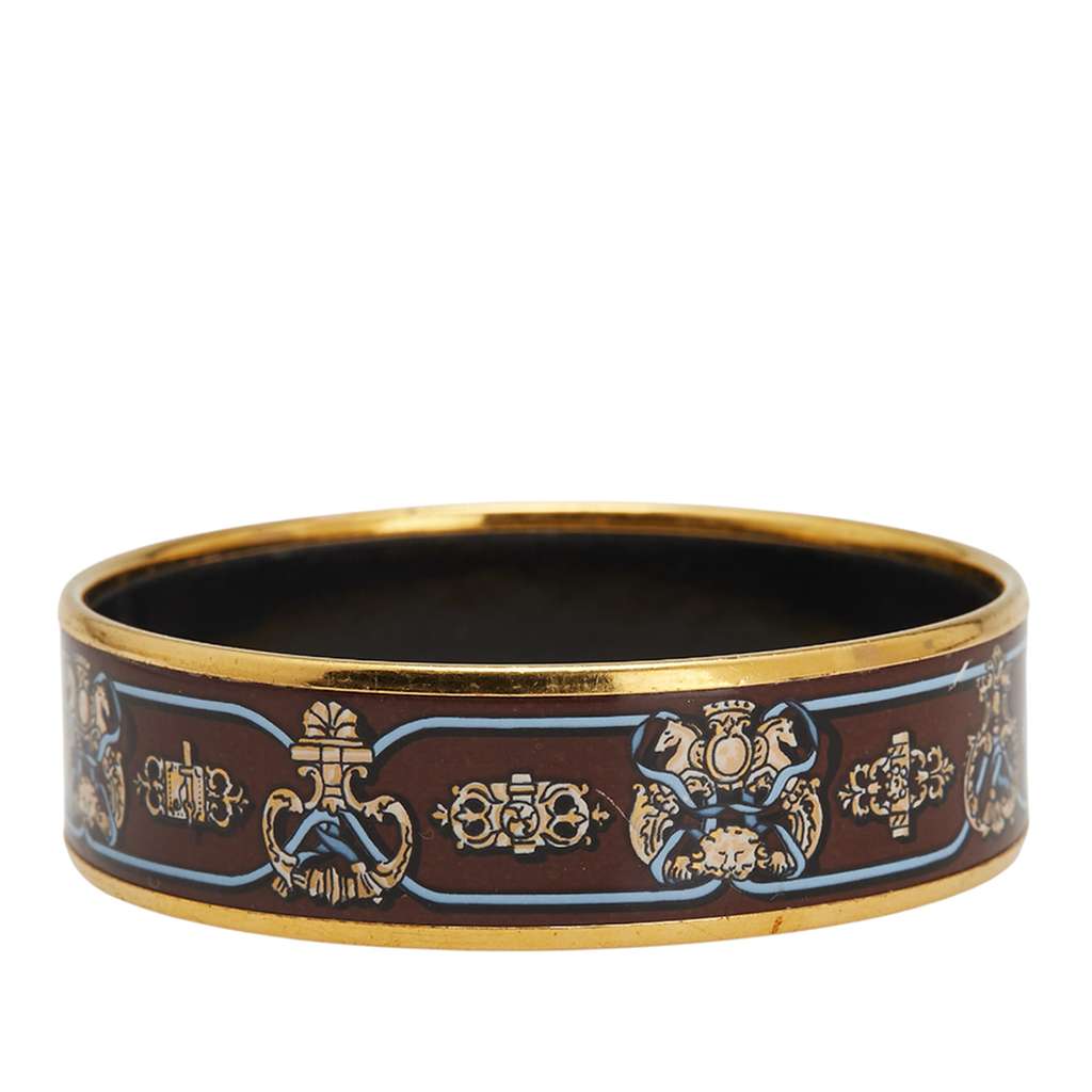 Hermès Wide Horse Enamel Bangle 65 - Back view