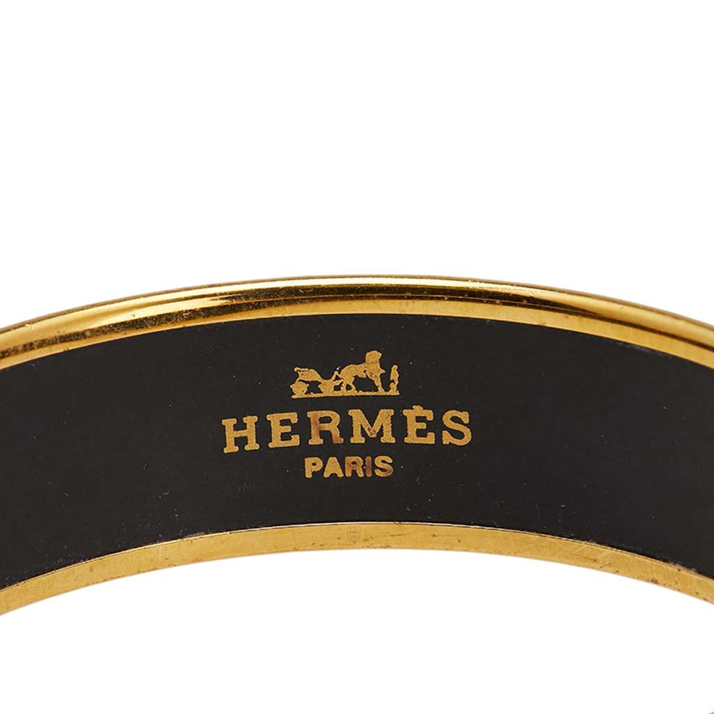 Hermès Wide Horse Enamel Bangle 65 - Side view