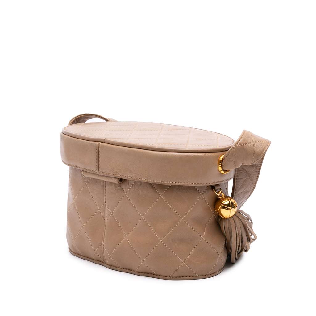 Chanel CC Quilted Lambskin Tassel Vanity Bag - 2