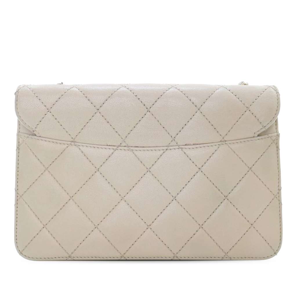 Chanel Mini Sheepskin Beauty Lock Flap - Back view