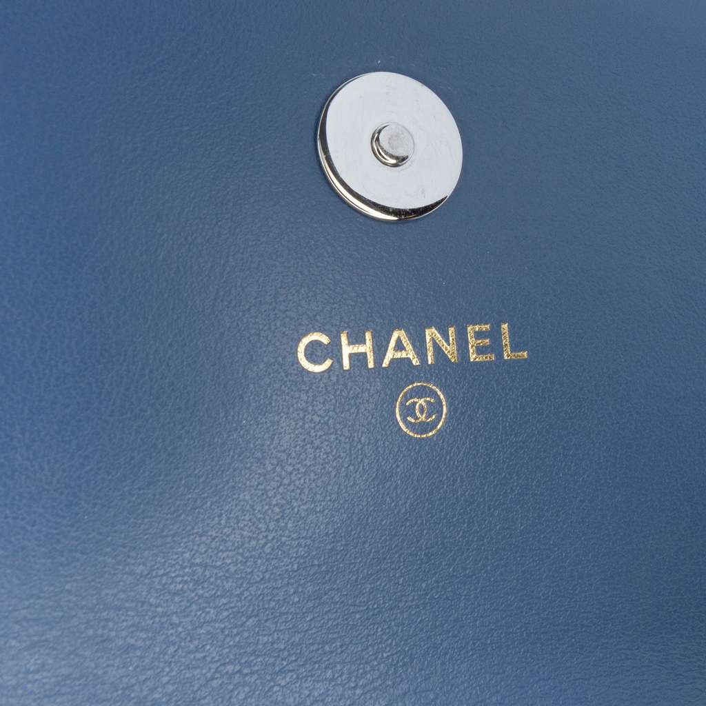 Chanel Denim 19 Phone Holder with Chain - Side view