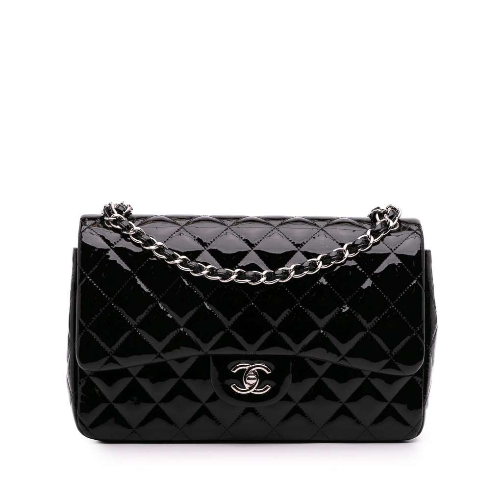 Chanel Jumbo Classic Patent Double Flap