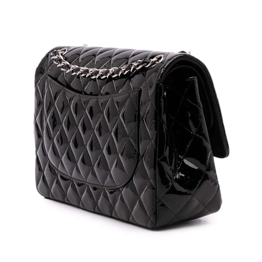 Chanel Jumbo Classic Patent Double Flap - Back view
