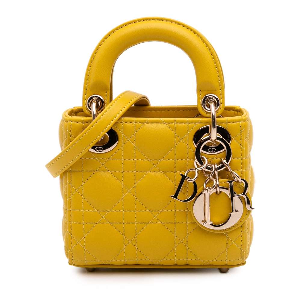 Dior Micro Lambskin Cannage Lady Dior