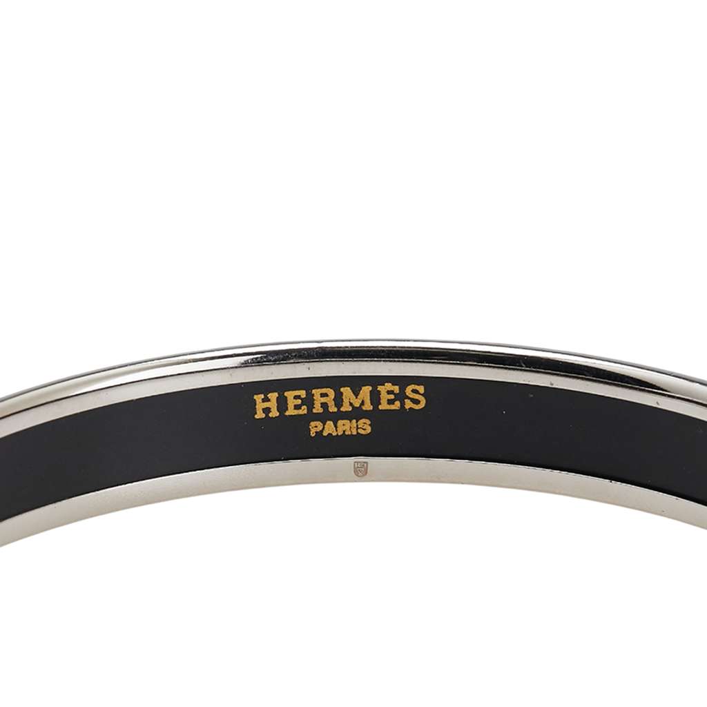 Hermès Narrow Caleche Enamel Bangle 62 - Side view