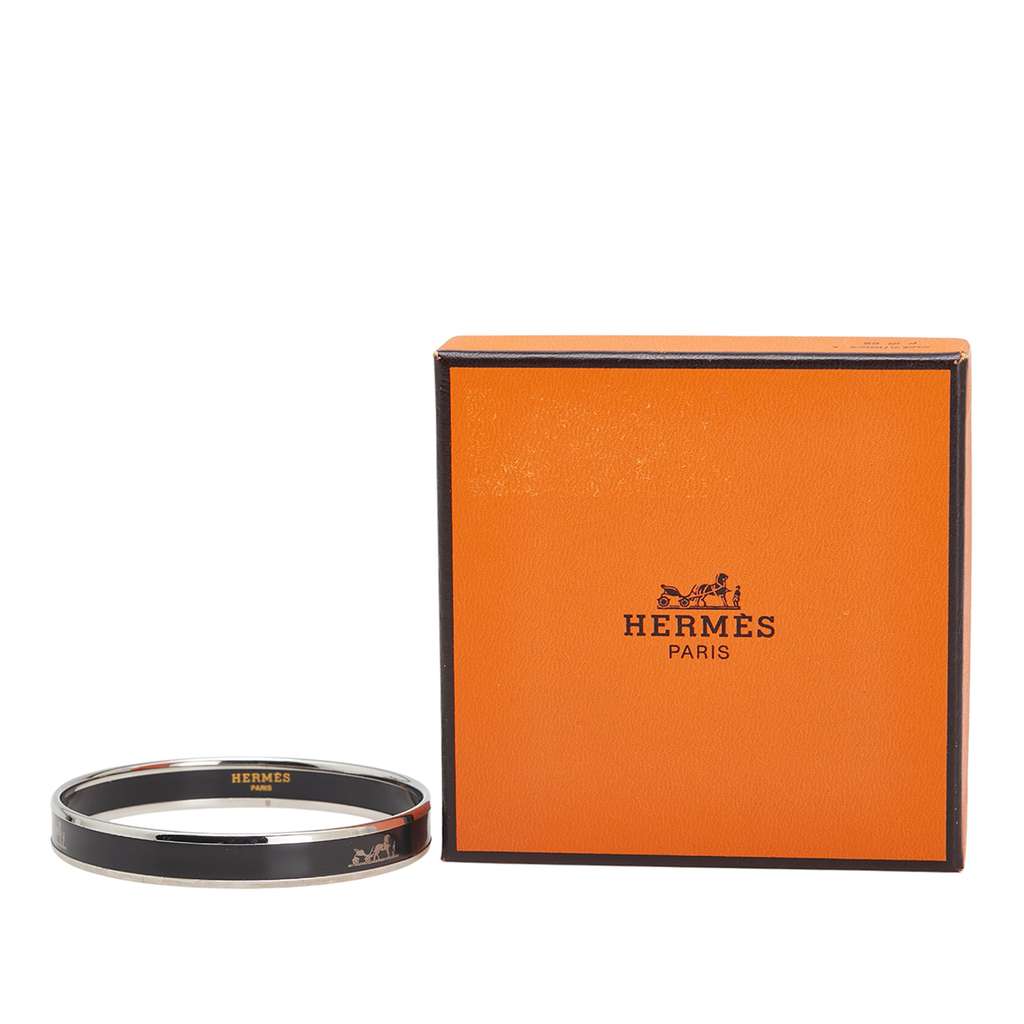 Hermès Narrow Caleche Enamel Bangle 62 - Detail 1