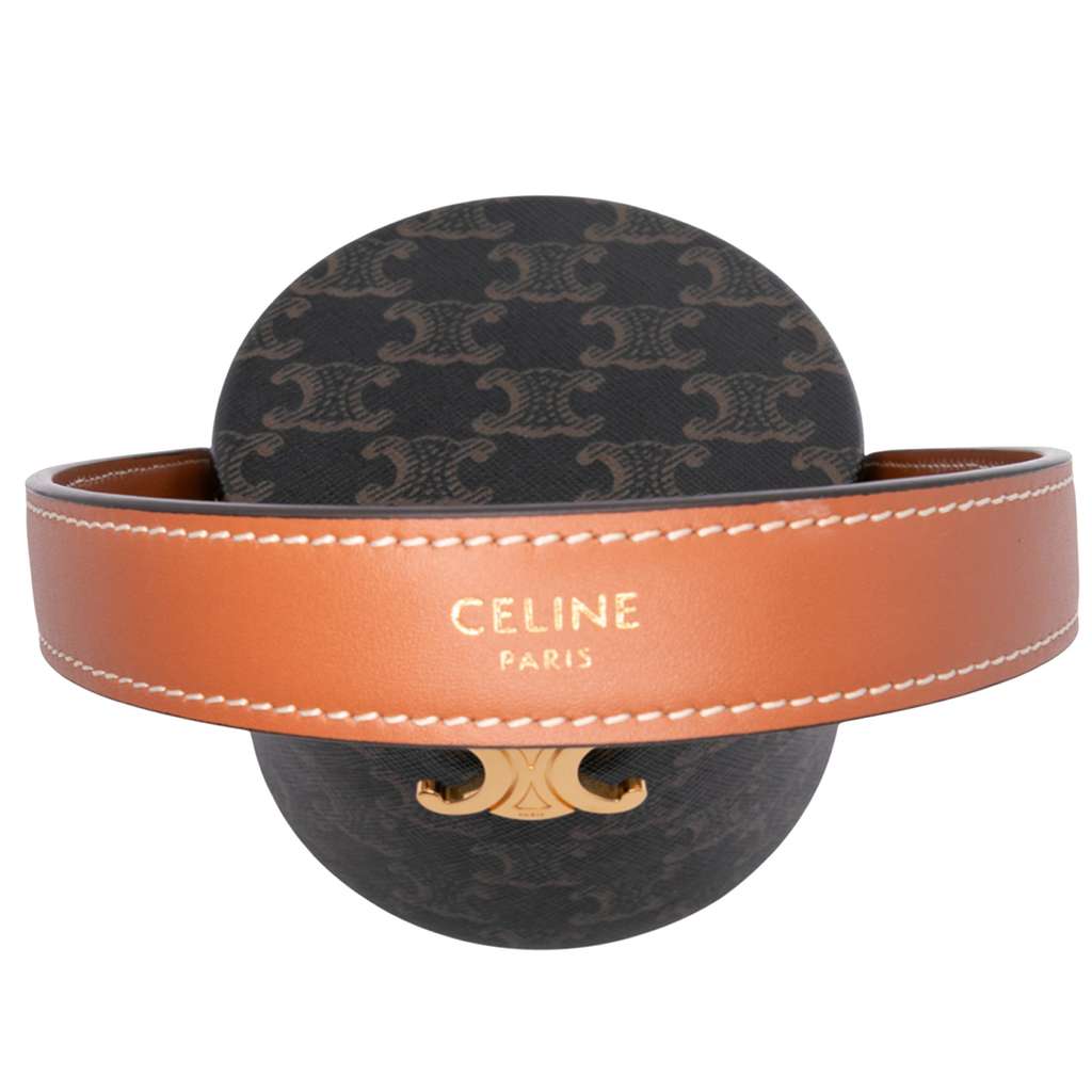 Celine Triomphe Coated Canvas Triomphe Nina Minaudiere Bag - Side view